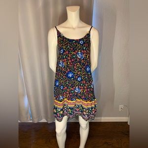 Floral navy mini dress